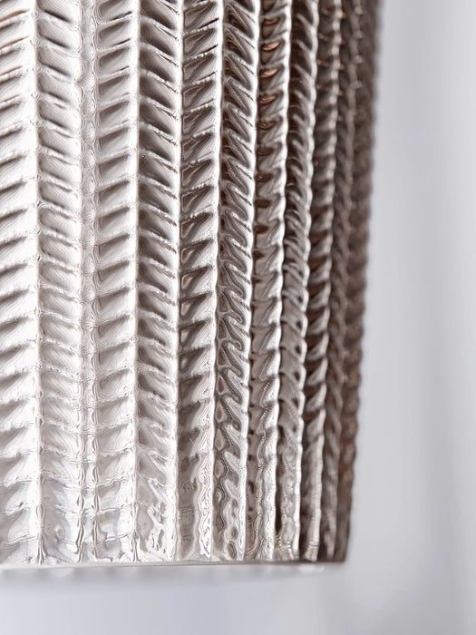 Textured Chevron Pendant - Smoke Grey
