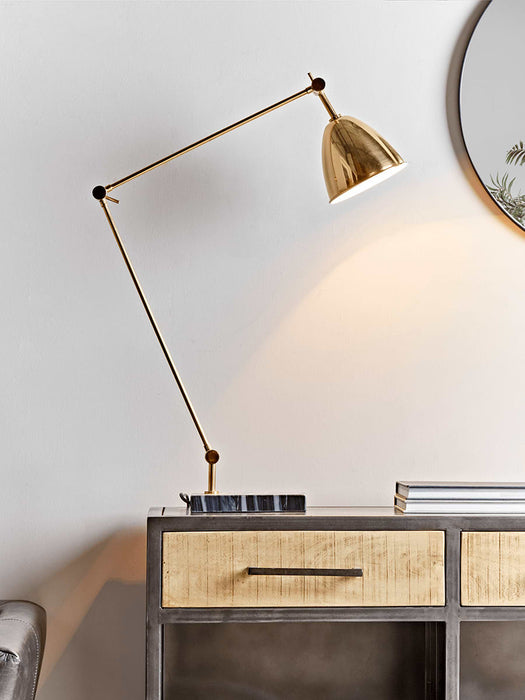 Brass & Marble Desk Lamp