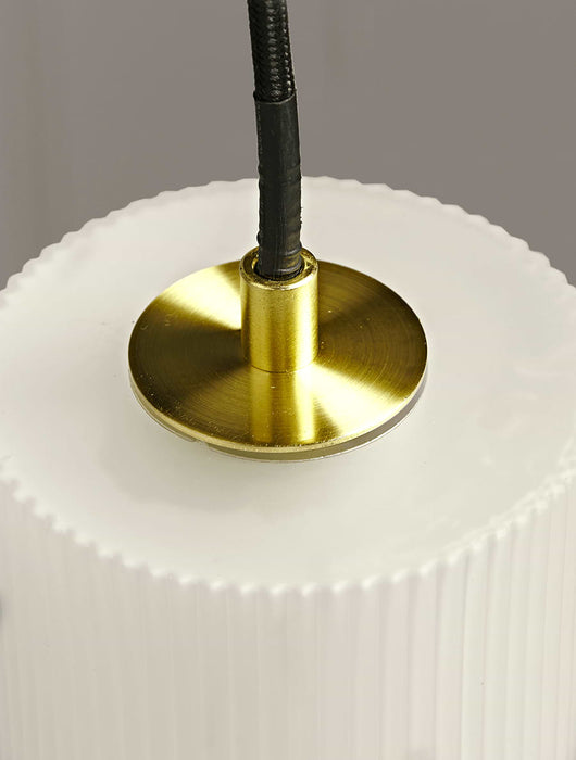 Ribbed Frosted Glass Pendant