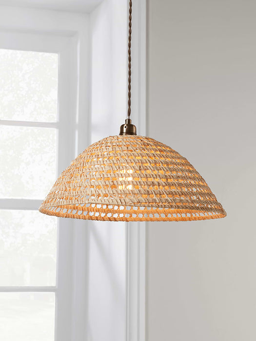 Shallow Dome Rattan Shade