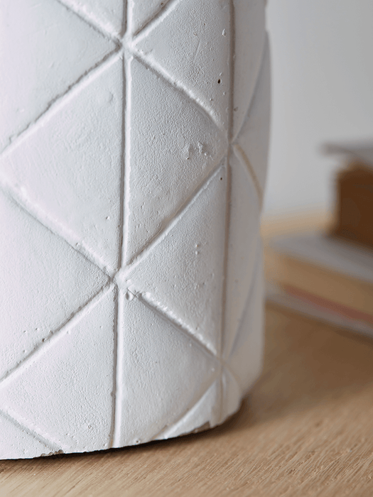 Geometric Bedside Lamp - White