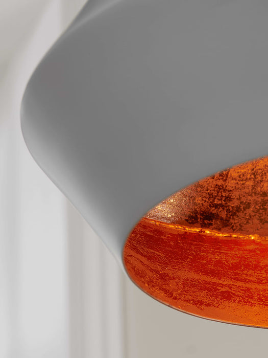 Grey & Copper Tapered Shade