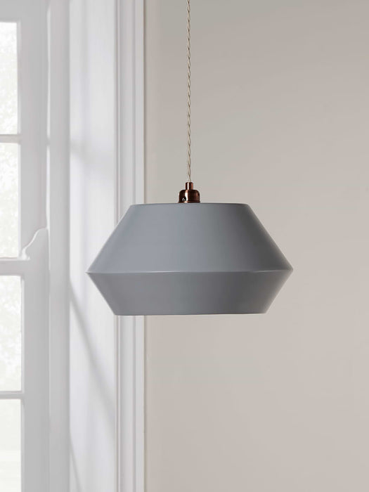 Grey & Copper Tapered Shade