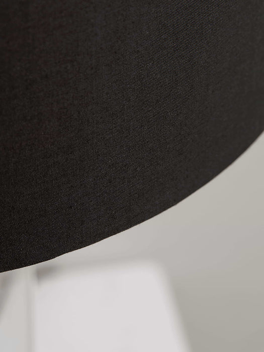 Brass & Black Glass Table Lamp