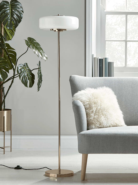 Gold White Deco Floor Lamp