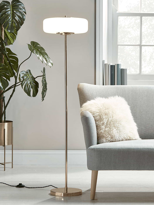 Gold White Deco Floor Lamp