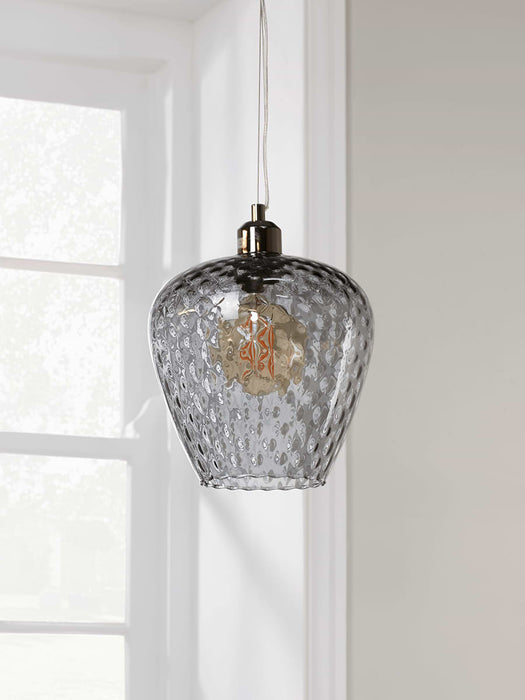 Tapered Textured Pendant - Grey