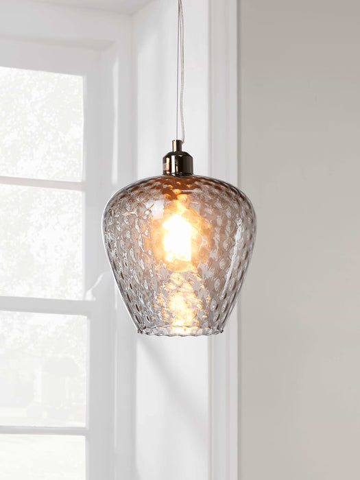Tapered Textured Pendant - Grey