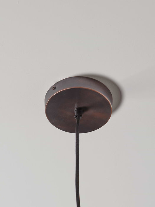 Antique Copper & Gold Domed Pendant