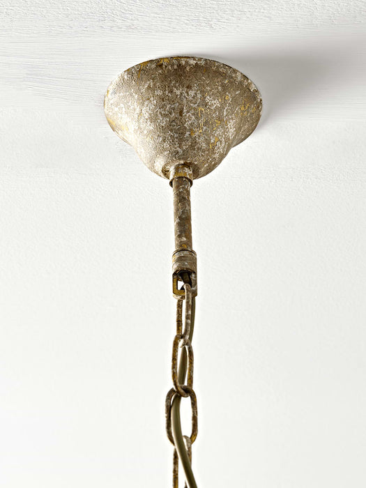 Antique White Leaves Chandelier
