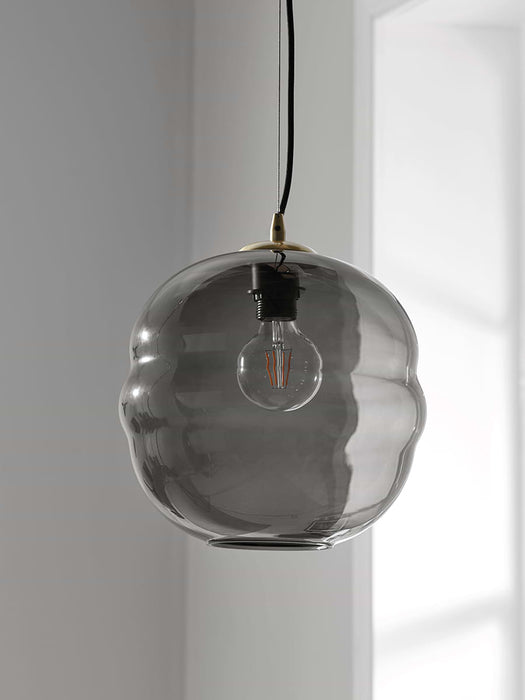 Ribbed Smoke Pendant