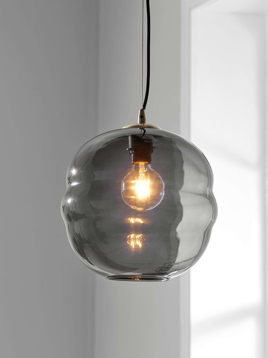 Ribbed Smoke Pendant