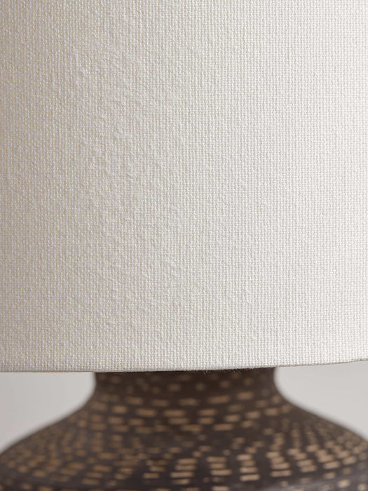 Black Chevron Table Lamp