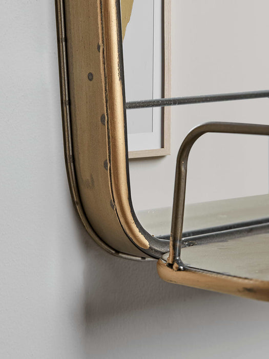 Bronzed Mirror Shelf