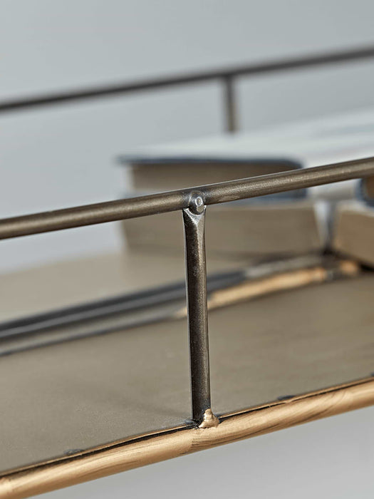 Bronzed Mirror Shelf
