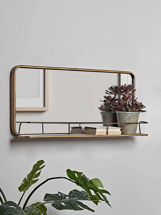Bronzed Mirror Shelf