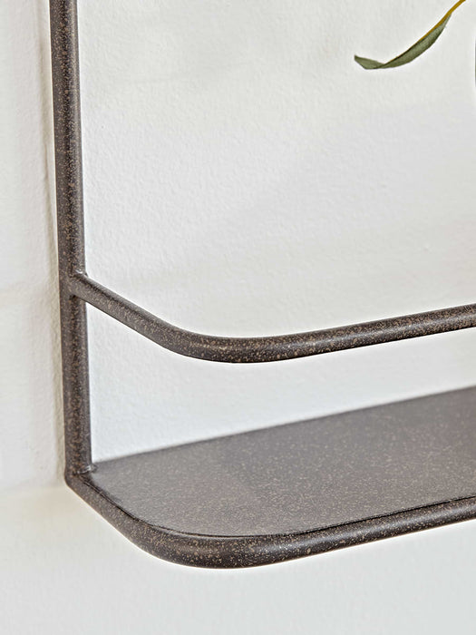 Bronze Round Shelf Mirror