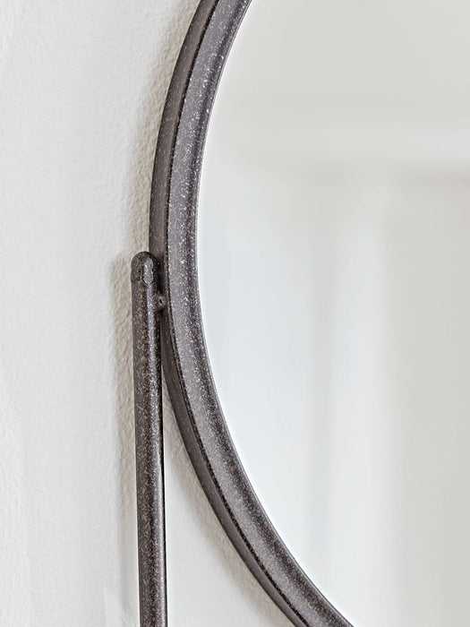 Bronze Round Shelf Mirror