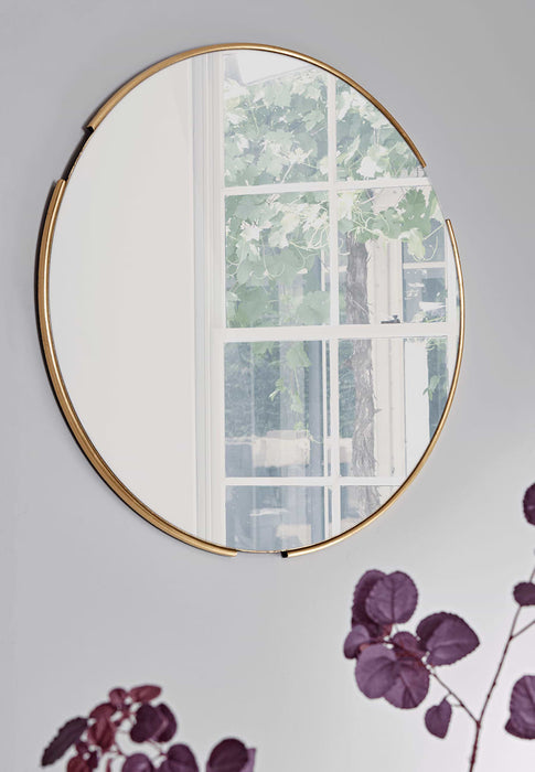 Round Broken Framed Mirror