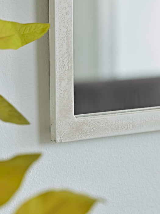 Cream Arched Window Mirror