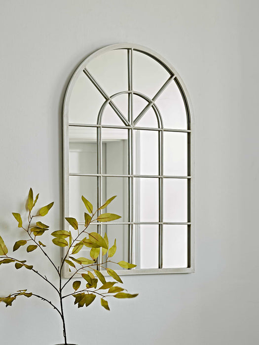 Cream Arched Window Mirror
