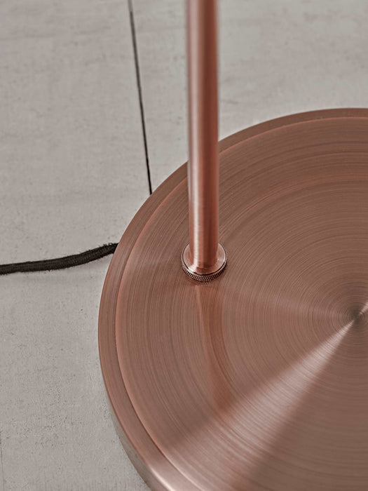 Domed Glass Floor Lamp - Copper