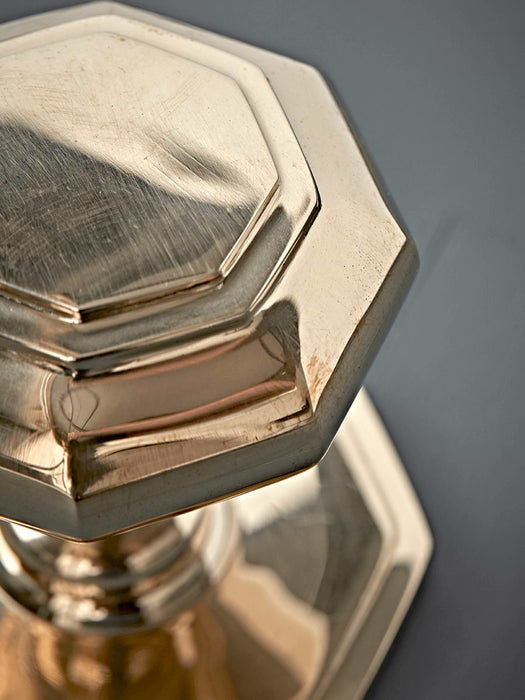 Brass Octagonal Centre Door Knob