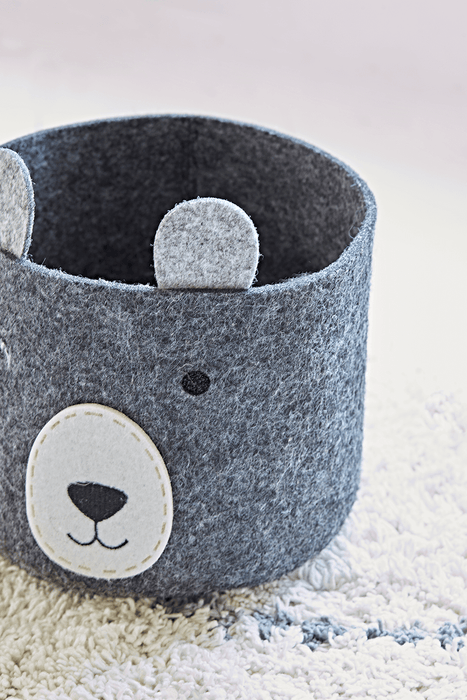 Two Felt Bear Storage Bags