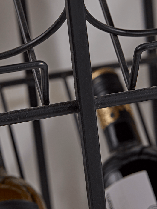 Metal Topped Wine Rack