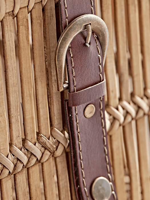 Three Flat Rattan Trunks