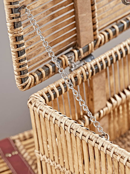 Three Flat Rattan Trunks