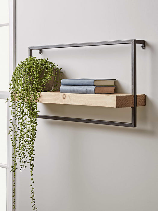 Wood & Metal Frame Shelf
