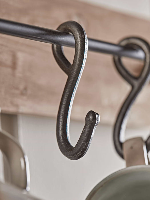 Wood Metal Hook Rail