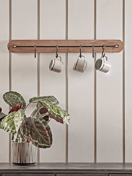 Wood Metal Hook Rail