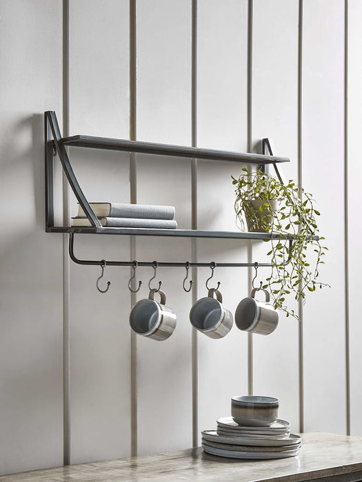 Two Tier Iron Shelf Rack