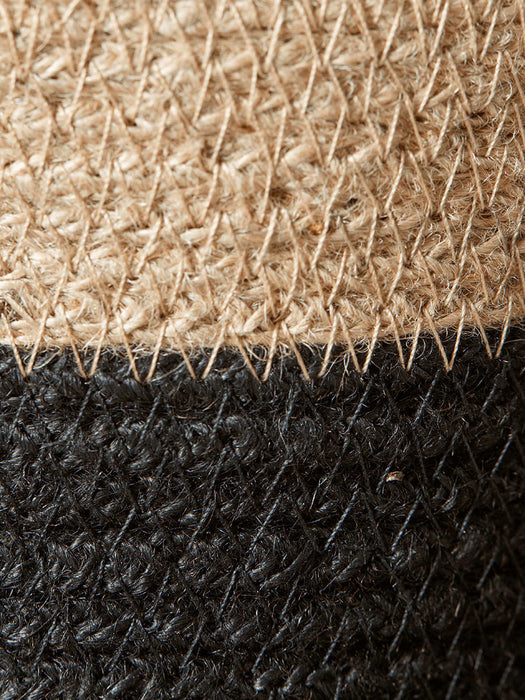 Three Monochrome Jute Baskets