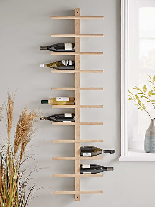 Oak Wall Wine Rack