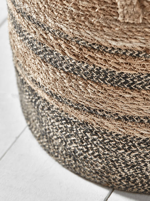 Two Striped Laundry Baskets