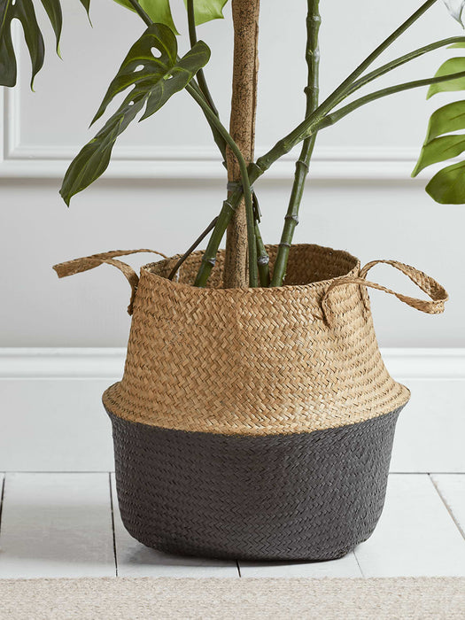 Dipped Seagrass Basket Large - Black