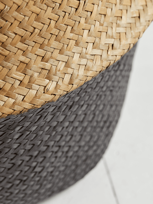 Dipped Seagrass Basket Large - Black