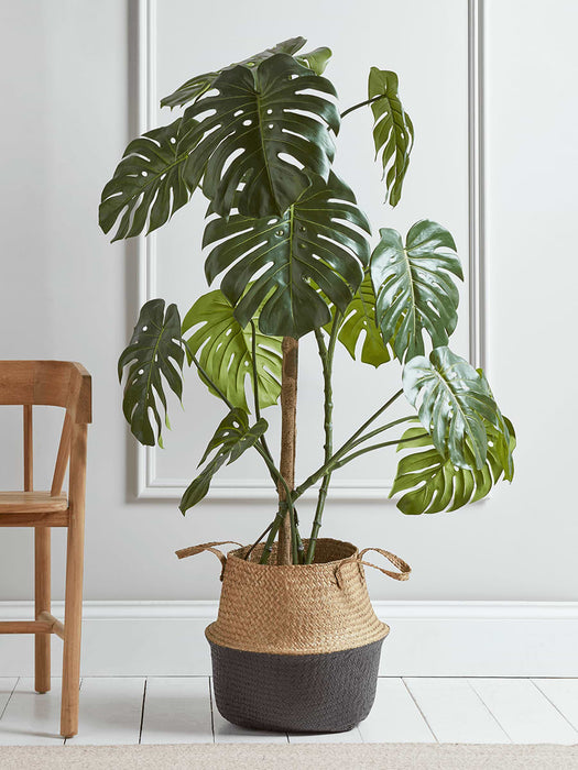 Dipped Seagrass Basket Large - Black