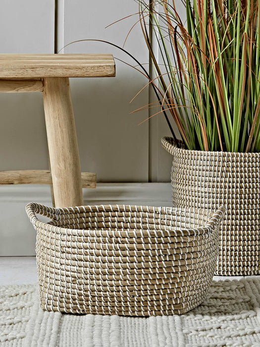 Handwoven Seagrass Rectangle Basket