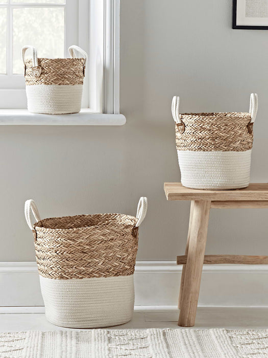 Three Dipped Baskets - Cream