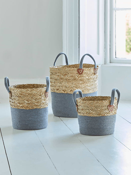 Three Dipped Baskets - Grey