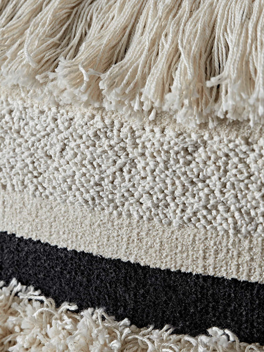 Textured Striped Monochrome Cushion