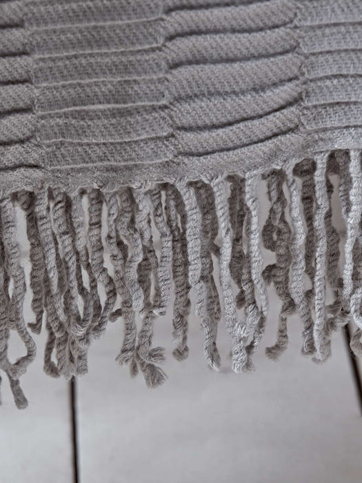 Pleated Throw - Soft Grey