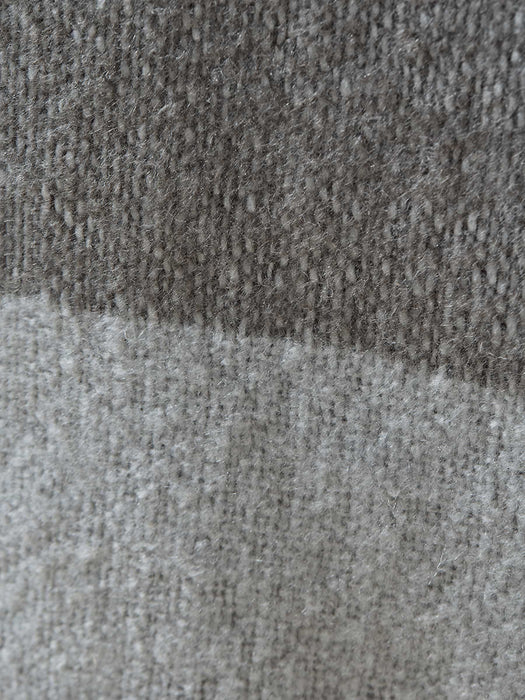 Fringe Two Tone Throw - Grey