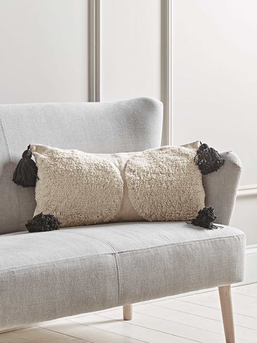 Cream Textured Cushion