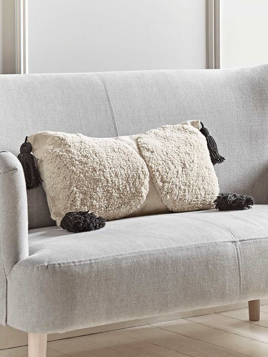 Cream Textured Cushion