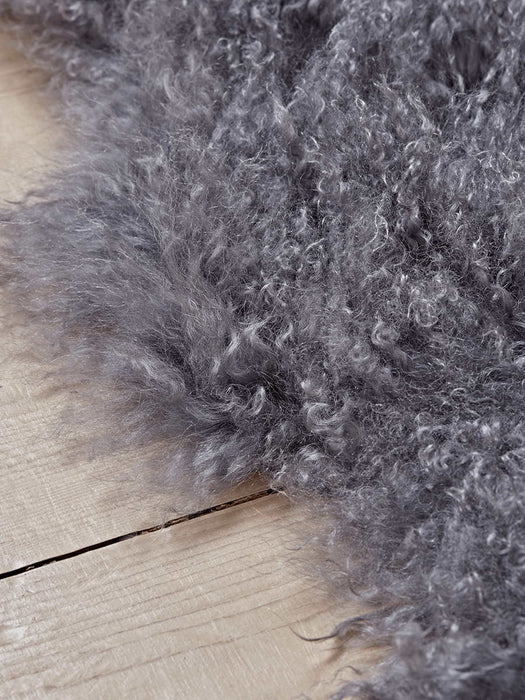 Tibetan Sheepskin Double Rug - Slate